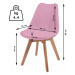 Miadomodo 80558 MIADOMODO Sada jídelních židlí, růžové, 4 kusy