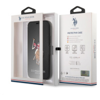 Flipové pouzdro U.S.Polo USFLBKP12MPUGFLBK Embroidery pro Apple iPhone 12/12 Pro, černá