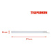BRILONER TELEFUNKEN LED skříňkové svítidlo 87,5 cm 14W 1600lm stříbrná TF 203904TF