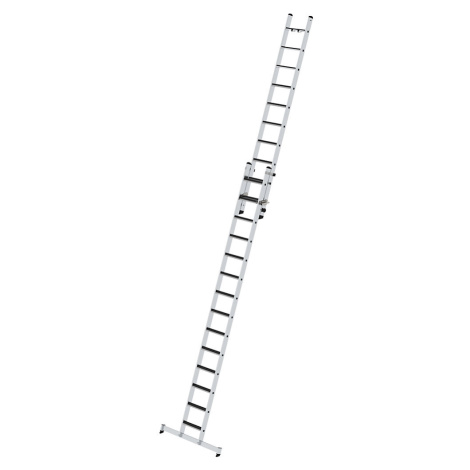 MUNK Výsuvný žebřík se stupni, dvoudílný, příčník nivello® a nášlapná plocha clip-step, 24 stupň