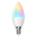 B.V. LED RGBW Žárovka C37 E14/7W/230V 3000-6500K Wi-Fi