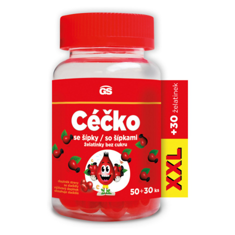 GS Céčko se šípky želatinky bez cukru XXL 50+30 ks Green Swan