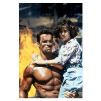Umělecká fotografie Arnold Schwarzenegger And Alyssa Milano, Commando 1985 Directed By Mark L. L