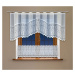 SET 2 KUSY - Dekorační vitrážová žakárová záclona OTMAR bílá 300x100 cm + 300x45 cm (cena za 2 k