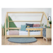 Benlemi Dětská postel domeček TERY s bočnicí Zvolte barvu: Bílá, Rozměr: 120x200 cm