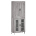 vidaXL Skříň highboard šedá sonoma 69,5 x 34 x 180 cm kompozitní dřevo