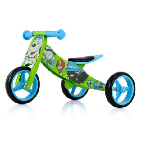 Milly Mally Multifunkční Odstrkovadlo, odrážedlo Jake Bob 2v1, Milly Mally, zeleno/modré