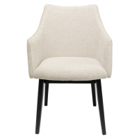 KARE Design Krémová jídelní židle s područkami Modino