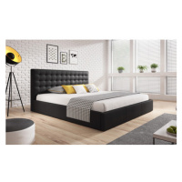 Čalouněná postel VERO rozměr 140x200 cm - Eko-kůže Černá