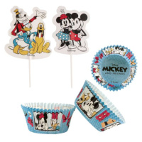 Košíčky na cupcakes se zápichy Mickey Mouse 24 ks