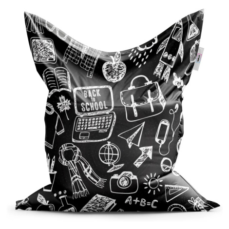 Sedací vak Classic Černobílá škola - 150x100 cm