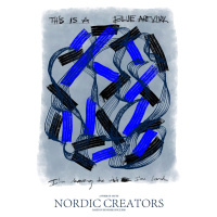 Ilustrace This is a blue artwork, Nordic Creators, (30 x 40 cm)