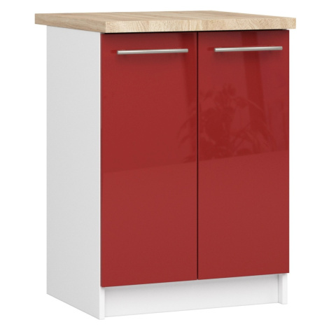 Ak furniture Kuchyňská skříňka Olivie S 60 cm 2D bílo-červená