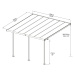 Hliníková pergola PALRAM Sierra 4200 antracit 3 x 4,25 GD702639