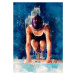 Ilustrace Swimmer Sport Art 1, Justyna Jaszke, 30x40 cm