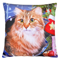 Vánoční polštář XMAS CAT III. 40x40 cm Mybesthome Varianta: Povlak na polštář s výplní, 40x40 cm