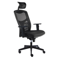 ALBA Kancelářská židle YORK síť s 3D PDH a područkami, BLACK 27