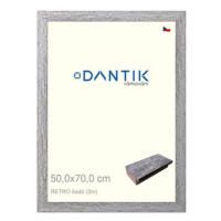 DANTIK rámeček 50 × 70, RETRO šedý plexi čiré