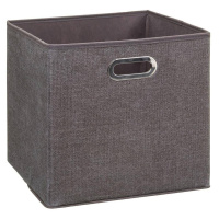 DekorStyle Úložný textilní box Polpe 31x31 cm hnědý