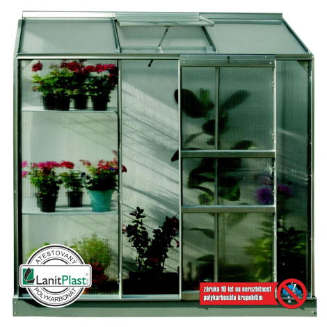 Polykarbonátový skleník VITAVIA IDA 1300, PC 4 mm, stříbrný LG218 Vitavia Garden