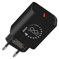 Nabíječka OBAL:ME USB-A 18W QC 3.0 černá