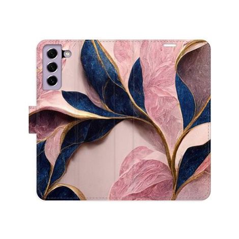 iSaprio flip pouzdro Pink Leaves pro Samsung Galaxy S21 FE 5G