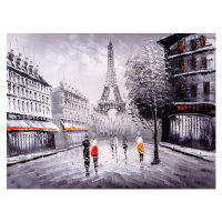 Ilustrace Oil Painting - Street View of Paris, CYCV, (40 x 30 cm)