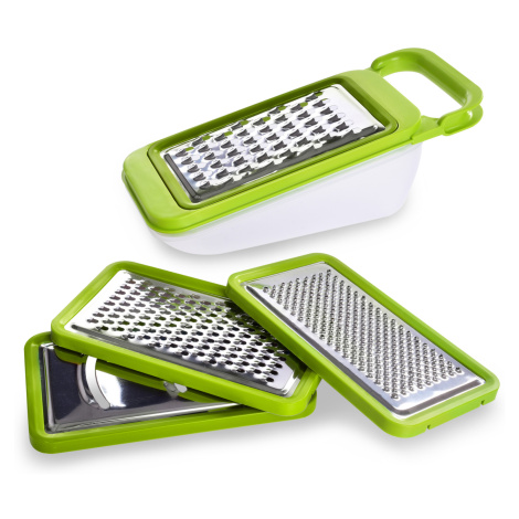 STRUHADLO 4v1 se zásobníkem | Výměnné nástavce a mísa na zachytávání potravin