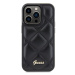 Guess hard obal na iPhone 15 PRO MAX 6.7" Black Quilted Metal Logo