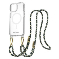 AlzaGuard Luxe Detach Lanyard Case Compatible with MagSafe for iPhone 13 žlutozelený