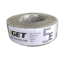 iGet CAT5E UTP PVC Eca Síťový kabel 100m/role