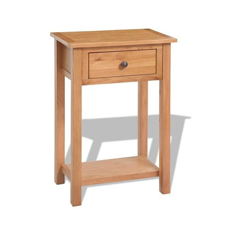 Konzolový stolek 50 x 32 x 75 cm masivní dubové dřevo SHUMEE