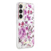 Guess GUHCS23SHCFWST hard silikonové pouzdro Samsung Galaxy S23 5G white Flower Collection