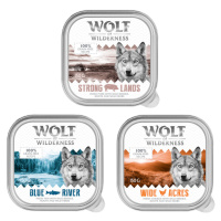 Výhodné balení Wolf of Wilderness Adult 24 x 150 g vanička - Mix: kuřecí, rybí, vepřové