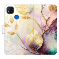 iSaprio flip pouzdro Gold Leaves 02 pro Xiaomi Redmi 9C