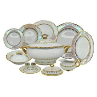 Royal Czech Porcelain Elegantní jídelní souprava 27 kusů s dekorem Praha