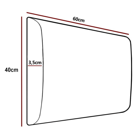 Eka Čalouněný panel Trinity 60 x 40 cm - Rubínová 2324