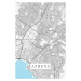 Mapa Athens white, POSTERS, 26.7 × 40 cm