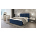 SFAB Kontinentální čalouněná postel MERCURY (180x200 cm) Barva látky: Šedá (Riviera 97)