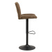 Dkton Designová barová židle Almonzo světlehnědá / černá