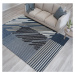 Designový koberec v modré barvě s pruhy Šířka: 80 cm | Délka: 150 cm