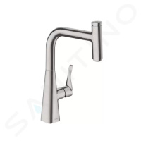 Hansgrohe 14857800 - Dřezová baterie s výsuvnou koncovkou, vzhled nerezu