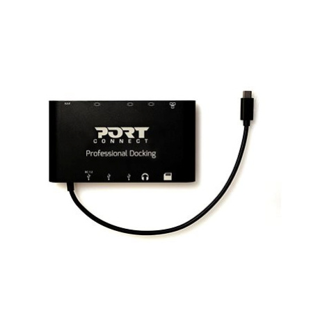 PORT CONNECT Dokovací stanice 8v1 LAN, HDMI, mini Display Port, VGA, USB-C 60W, 3x USB-A,
