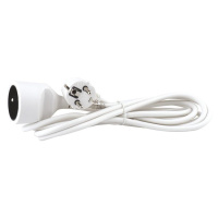 Prodlužovací kabel 3 m / 1 zásuvka / bílý / PVC / 1 mm2