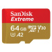 SanDisk microSDXC 64GB Extreme + Rescue PRO Deluxe + SD adaptér