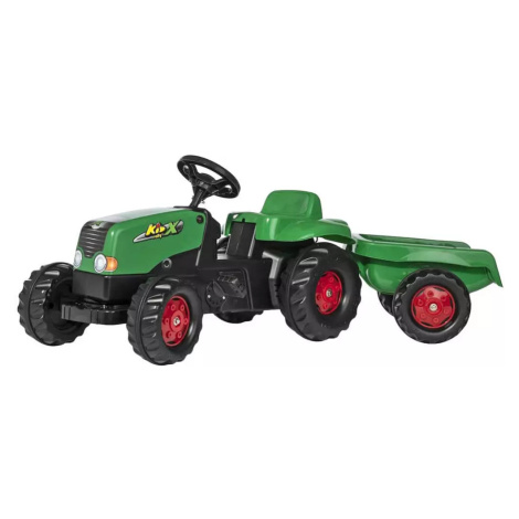 ROLLY TOYS Traktor dětský šlapací Rolly Kids zelený set s vlečkou 130x42x39cm HAPE