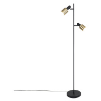 Chytrá stojací lampa černá se zlatem včetně 2 Wifi A60 - Stijn