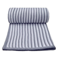 T-TOMI pletená deka Spring White-Grey, 80 × 100 cm