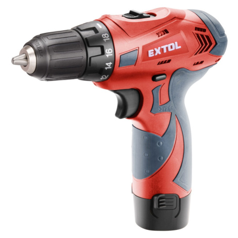 vrtací šroubovák aku, 12V Li-ion, 1500mAh Extol Premium