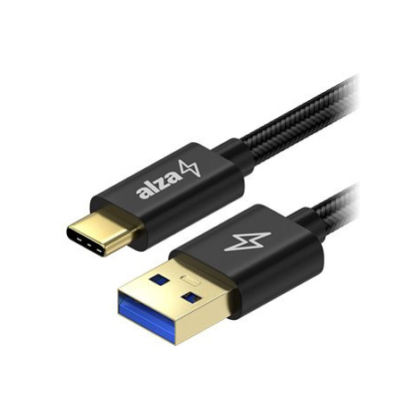 AlzaPower AluCore USB-A to USB-C 3.2 Gen 1 60W 5Gbps 1m černý